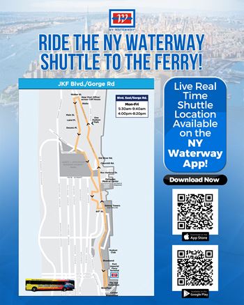 Bus Route Map at Infinity Edgewater, Edgewater, New Jersey